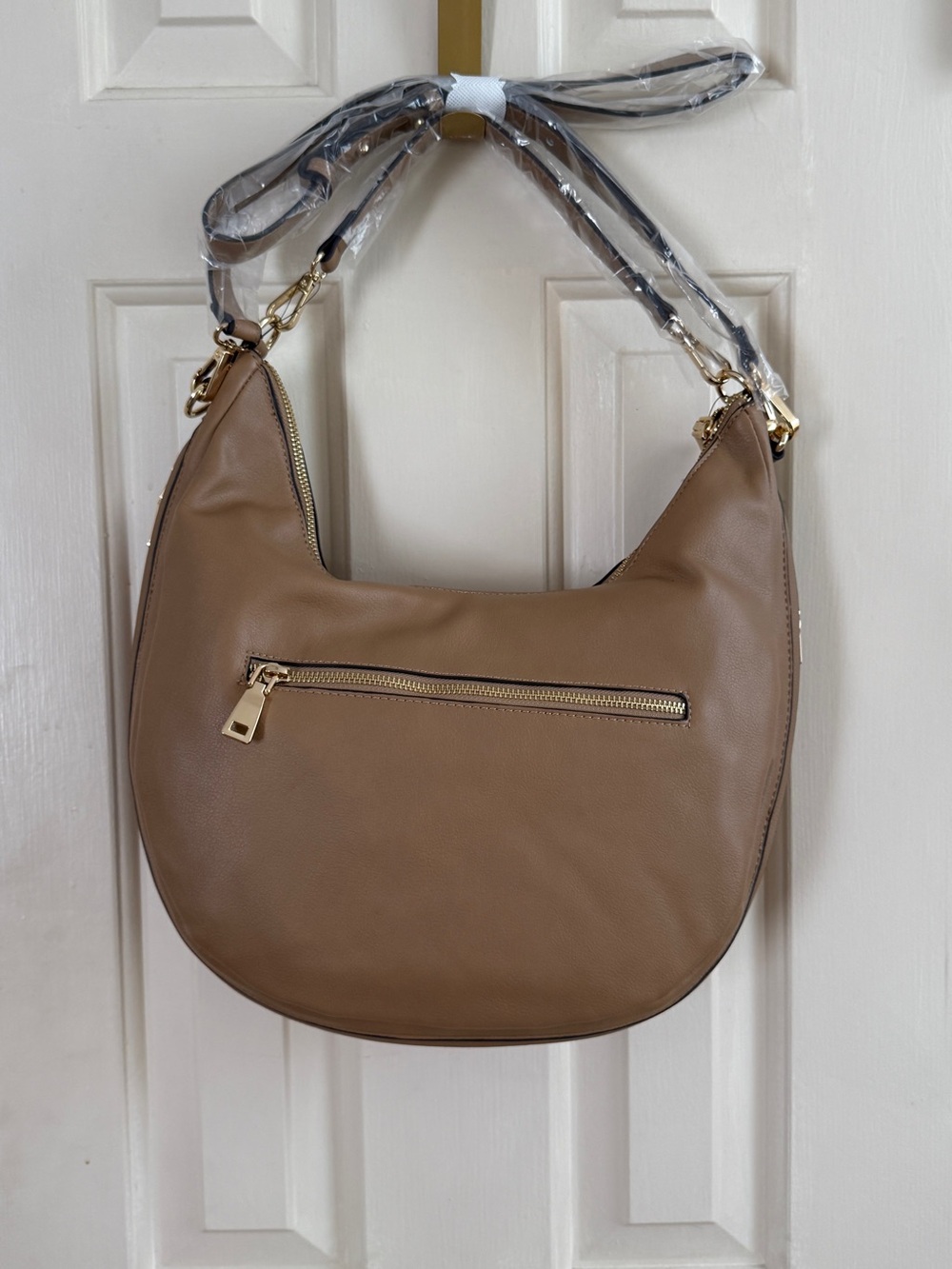 INC Camel Hobo Bag with Gold Hardware